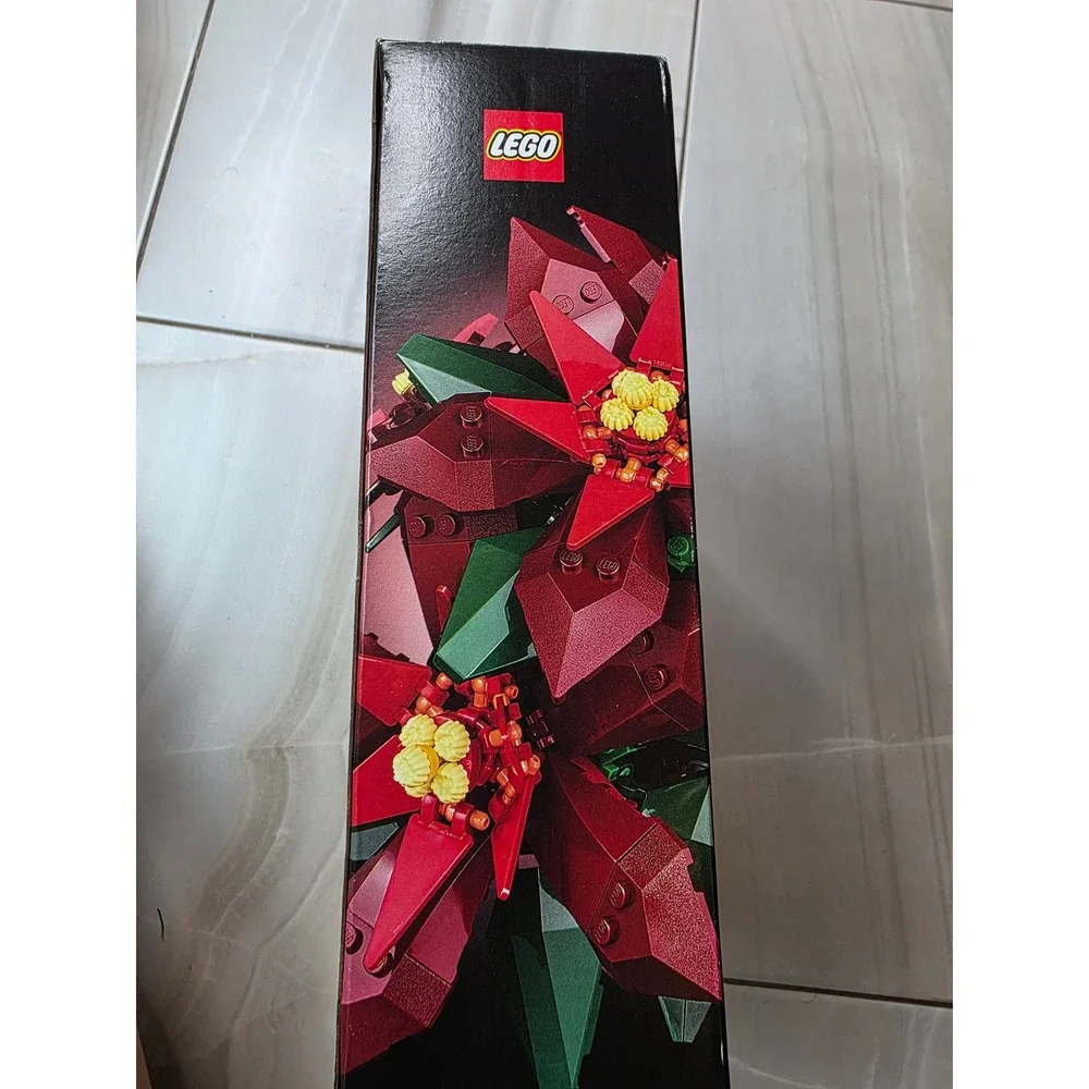 LEGO Icons Botanical Collection Poinsettia 10370‎ Building Set 608 Pieces New F1